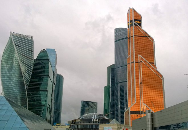 вид на москва-сити с выставки