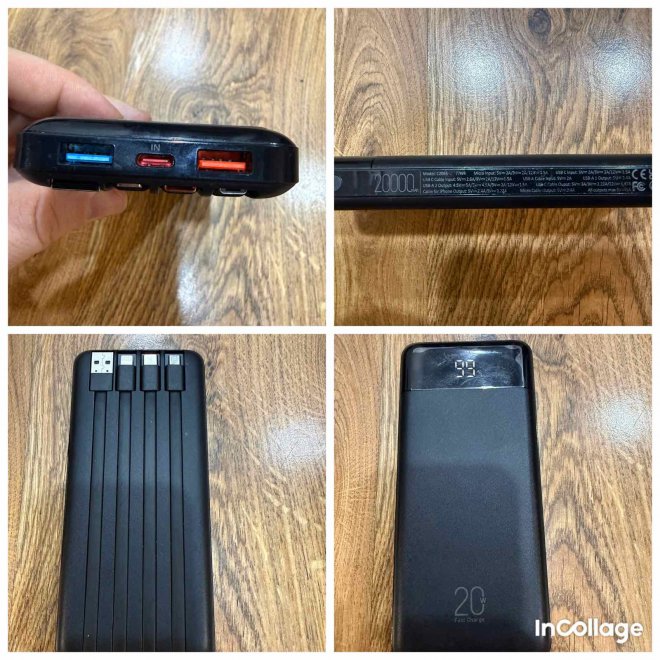 Charmast 20000mAh, 4 кабелі-1000 грн