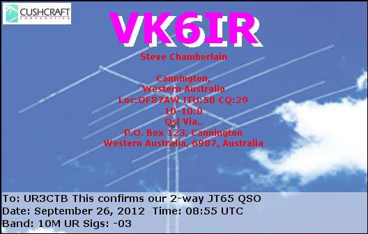 new one VK in jt vk6ir